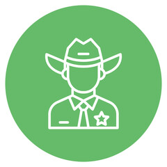 Sheriff icon vector image. Can be used for Prison.