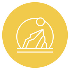 Rock Sliding icon vector image. Can be used for Natural Disaster.