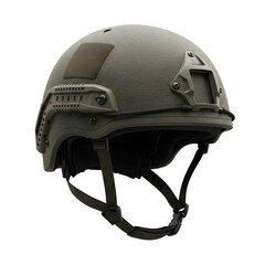 Fototapeta premium Tactical helmet ready for action, providing essential head protection with modern design and robust features perfect for security and military applications