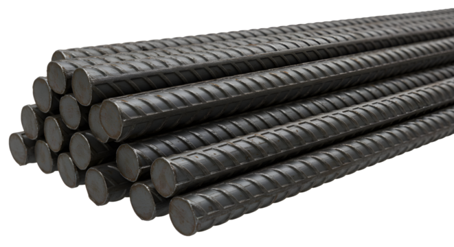 Durable steel rebar bundles for construction projects, showcasing strength and reliability, essential building material for modern infrastructure needs