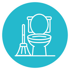 Cleaning Toilet icon vector image. Can be used for Cleaning and Dusting.