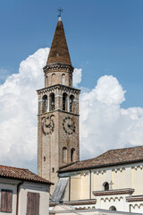 Fototapeta premium bell tower of santa Maria Maddalena church, Oriago, Italy