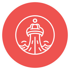 Water Ride icon vector image. Can be used for Amusement Park.