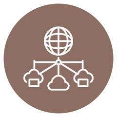 Network Segmentation icon vector image. Can be used for Networking.