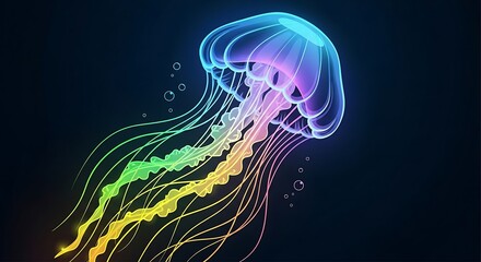 Glowing Jellyfish. (2)