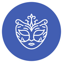 Venetian Mask icon vector image. Can be used for Italy.
