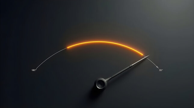 Neon glowing meter indicating current performance level