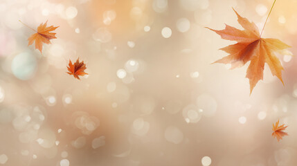 Dreamy Autumn Maple Leaf Background