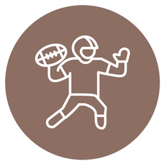 Fototapeta premium Quarterback icon vector image. Can be used for Rugby.