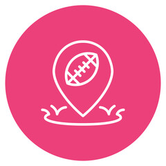Rugby Location icon vector image. Can be used for Rugby.