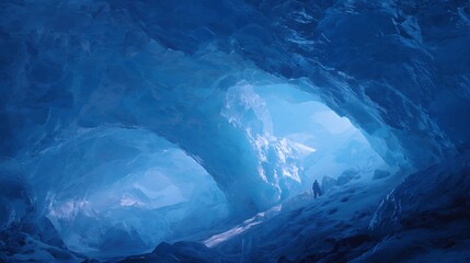 Obraz premium Close up abstract blue textured background with light glowing effects and blurred details