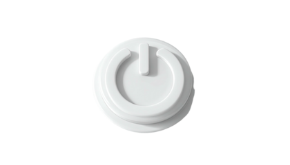 White power symbol on a black background, 3D rendering, minimalist design