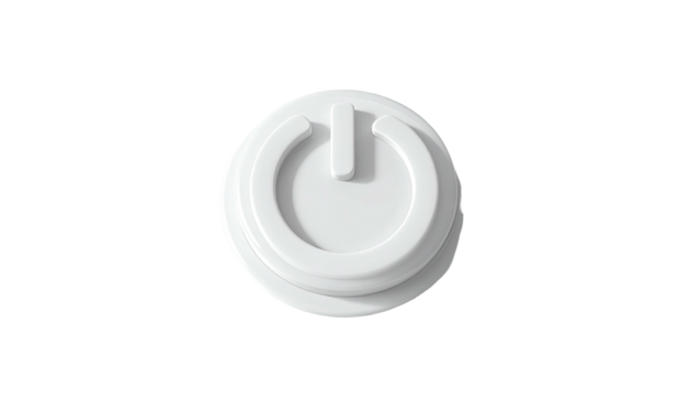 White power symbol on a black background, 3D rendering, minimalist design - Powered by Adobe