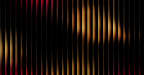 Fototapeta premium Red to Yellow Gradient Waveform Background Abstract Vertical Wavy Lines with Central Brightness Effect