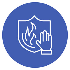 Fireproof icon vector image. Can be used for Fabric Features.