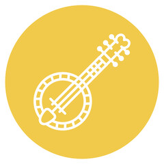 Naklejka premium Banjo icon vector image. Can be used for Instrument.