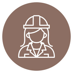 Female Engineer icon vector image. Can be used for Manufacturing.