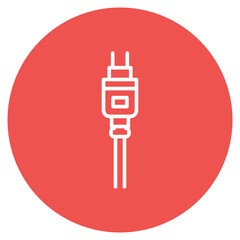 Cable icon vector image. Can be used for Battery and Power.