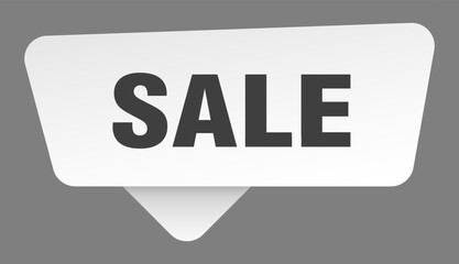 sale sign. sale white sticker isolated on gray background