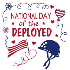 NATIONAL DAY OF THE DEPLOYED vector illustration