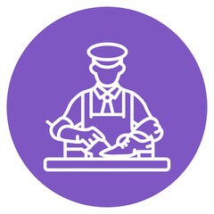 Shoe Maker Men icon vector image. Can be used for Shoemaker.