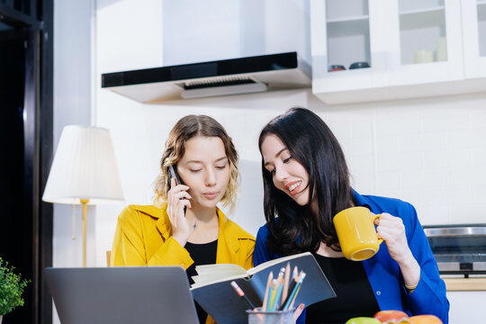 Diverse business team discussing on performance revenue in meeting. home office workplace lifestyle people.