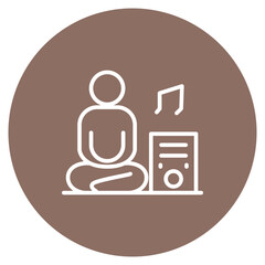 Music icon vector image. Can be used for Art and Craft Supplies.