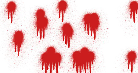 red brush blood splatter image