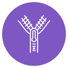 Zipper icon vector image. Can be used for Art and Craft Supplies.