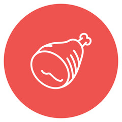 Cooked Ham icon vector image. Can be used for Oktoberfest.