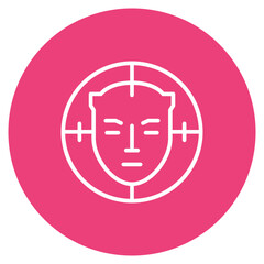 Face Detection Warning icon vector image. Can be used for Biometrics.