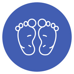 Baby Feet icon vector image. Can be used for Baby Shower.
