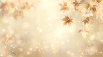 Dreamy Autumn Maple Leaf Background