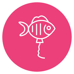 Fish Balloon icon vector image. Can be used for Baby Shower.