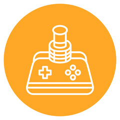 Coin Operated Games icon vector image. Can be used for Bowling.
