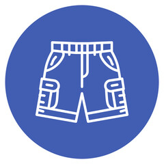 Cargo Shorts icon vector image. Can be used for Beach Resort.