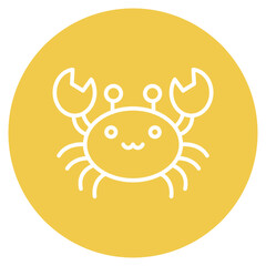 Crab icon vector image. Can be used for Beach Resort.