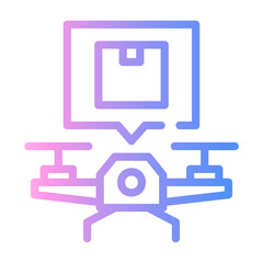 drone Line Gradient Icon