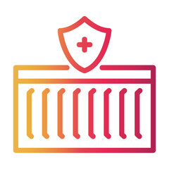 shipping insurance Line Gradient Icon