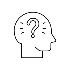 question. to ask questions. icons. look for answers to questions. frequently asked questions. icon with questions. banner. advertisement. black lines.