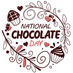 NATIONAL CHOCOLATE DAY vector illustration