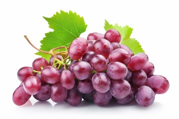 Fototapeta premium Crimson seedless grapes still life juicy fruit freshness deliciousness on transparent background