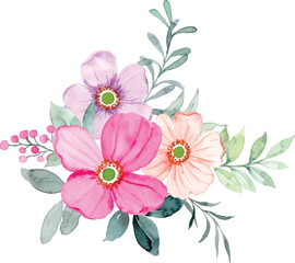 vector illustration of pink flower border design