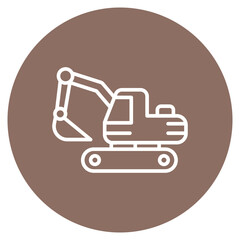 Excavator icon vector image. Can be used for Construction Tools.