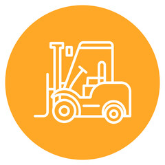 Forklift icon vector image. Can be used for Construction Tools.