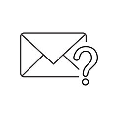 question. to ask questions. icons. look for answers to questions. frequently asked questions. icon with questions. banner. advertisement. black lines.