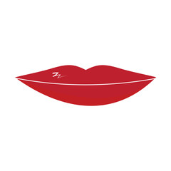 Lips icon design template isolated