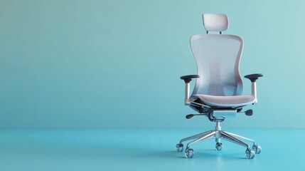 A high-end ergonomic office chair with mesh backrest adjustable headrest
