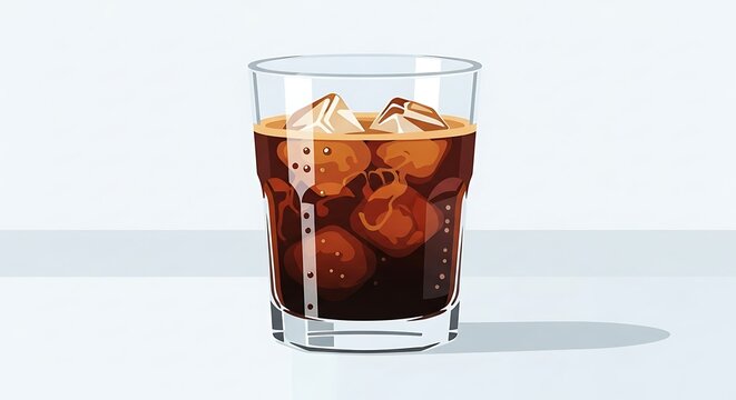 Cola Drink With Ice.