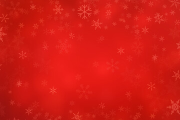 Christmas red background with snowflakes